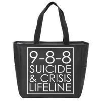 Suicide Crisis Lifeline 988 Vintage Retro Fashion Zip Tote Bag