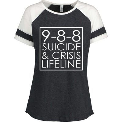 Suicide Crisis Lifeline 988 Vintage Retro Fashion Enza Ladies Jersey Colorblock Tee