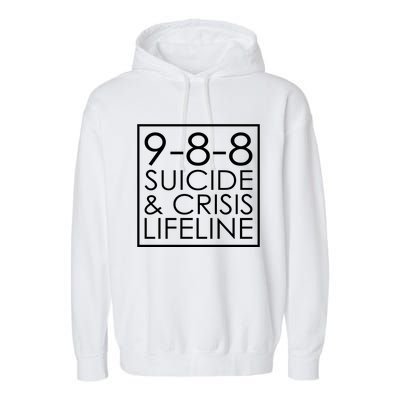 Suicide Crisis Lifeline 988 Vintage Retro Fashion Garment-Dyed Fleece Hoodie