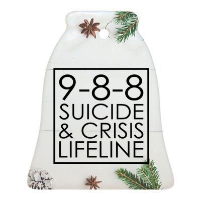 Suicide Crisis Lifeline 988 Vintage Retro Fashion Ceramic Bell Ornament