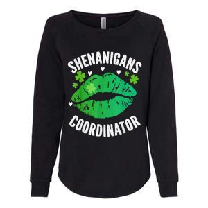 Shenanigans Coordinator Lips Sexy Shamrock St Patrick's Day Womens California Wash Sweatshirt