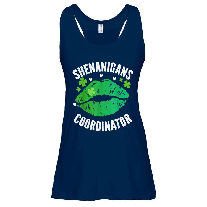 Shenanigans Coordinator Lips Sexy Shamrock St Patrick's Day Ladies Essential Flowy Tank