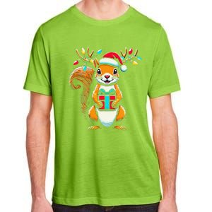 Squirrel Christmas Lights Funny Squirrel Xmas Pajama Gift Adult ChromaSoft Performance T-Shirt