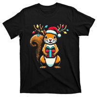 Squirrel Christmas Lights Funny Squirrel Xmas Pajama Gift T-Shirt