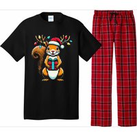 Squirrel Christmas Lights Funny Squirrel Xmas Pajama Gift Pajama Set