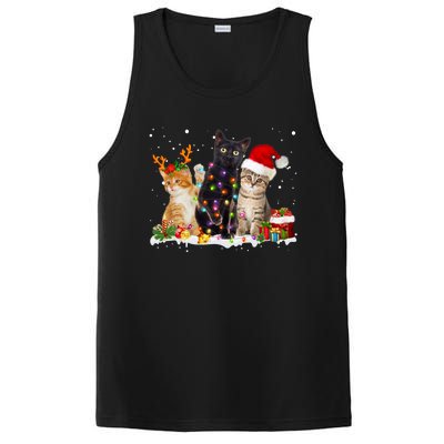 Santa Cat Light Gorgeous Reindeer Pajama Christmas Cat Lover Gift PosiCharge Competitor Tank