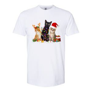 Santa Cat Light Gorgeous Reindeer Pajama Christmas Cat Lover Gift Softstyle CVC T-Shirt