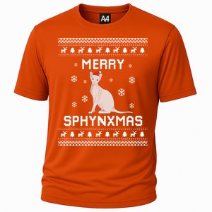 Sphynx Cat Lover Christmas Ugly Xmas Sweater Sphynx Gift Cooling Performance Crew T-Shirt