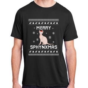 Sphynx Cat Lover Christmas Ugly Xmas Sweater Sphynx Gift Adult ChromaSoft Performance T-Shirt