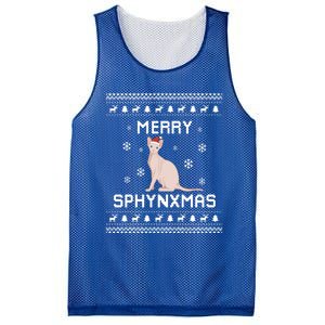 Sphynx Cat Lover Christmas Ugly Xmas Sweater Sphynx Gift Mesh Reversible Basketball Jersey Tank