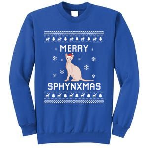 Sphynx Cat Lover Christmas Ugly Xmas Sweater Sphynx Gift Tall Sweatshirt