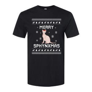 Sphynx Cat Lover Christmas Ugly Xmas Sweater Sphynx Gift Softstyle CVC T-Shirt