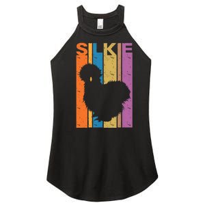 Silkie chicken lover breeder poultry Women’s Perfect Tri Rocker Tank