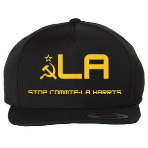 Stop Commie La Harris Stop Kamala Trump 2024 Wool Snapback Cap