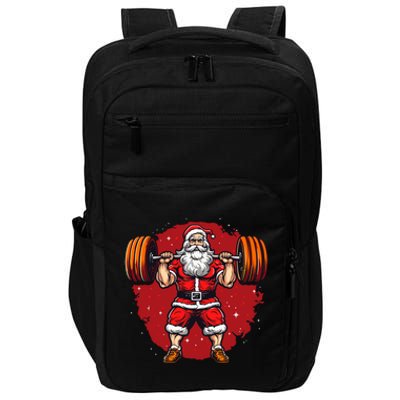 Santa Claus Loves Lifting Weights Impact Tech Backpack