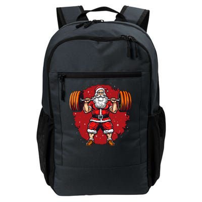 Santa Claus Loves Lifting Weights Daily Commute Backpack