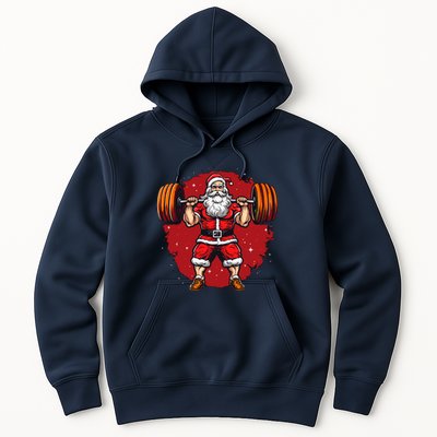 Santa Claus Loves Lifting Weights Hoodie