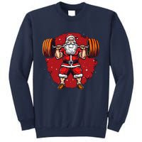 Santa Claus Loves Lifting Weights Sweatshirt