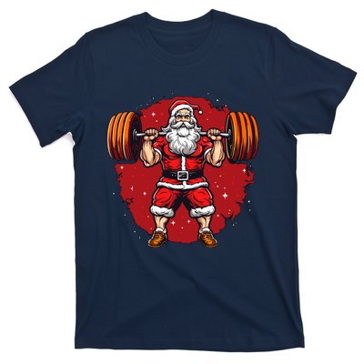 Santa Claus Loves Lifting Weights T-Shirt