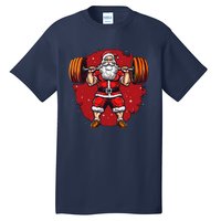 Santa Claus Loves Lifting Weights Tall T-Shirt