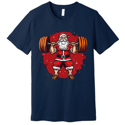 Santa Claus Loves Lifting Weights Premium T-Shirt