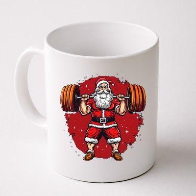 Santa Claus Loves Lifting Weights Coffee Mug