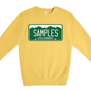 Samples Colorado License Plate Premium Crewneck Sweatshirt