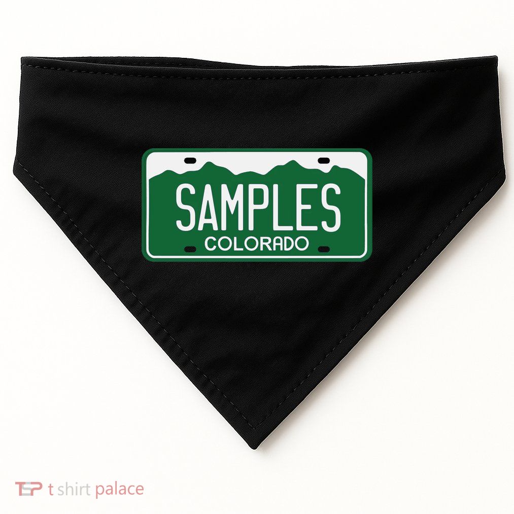 Samples Colorado License Plate USA-Made Doggie Bandana