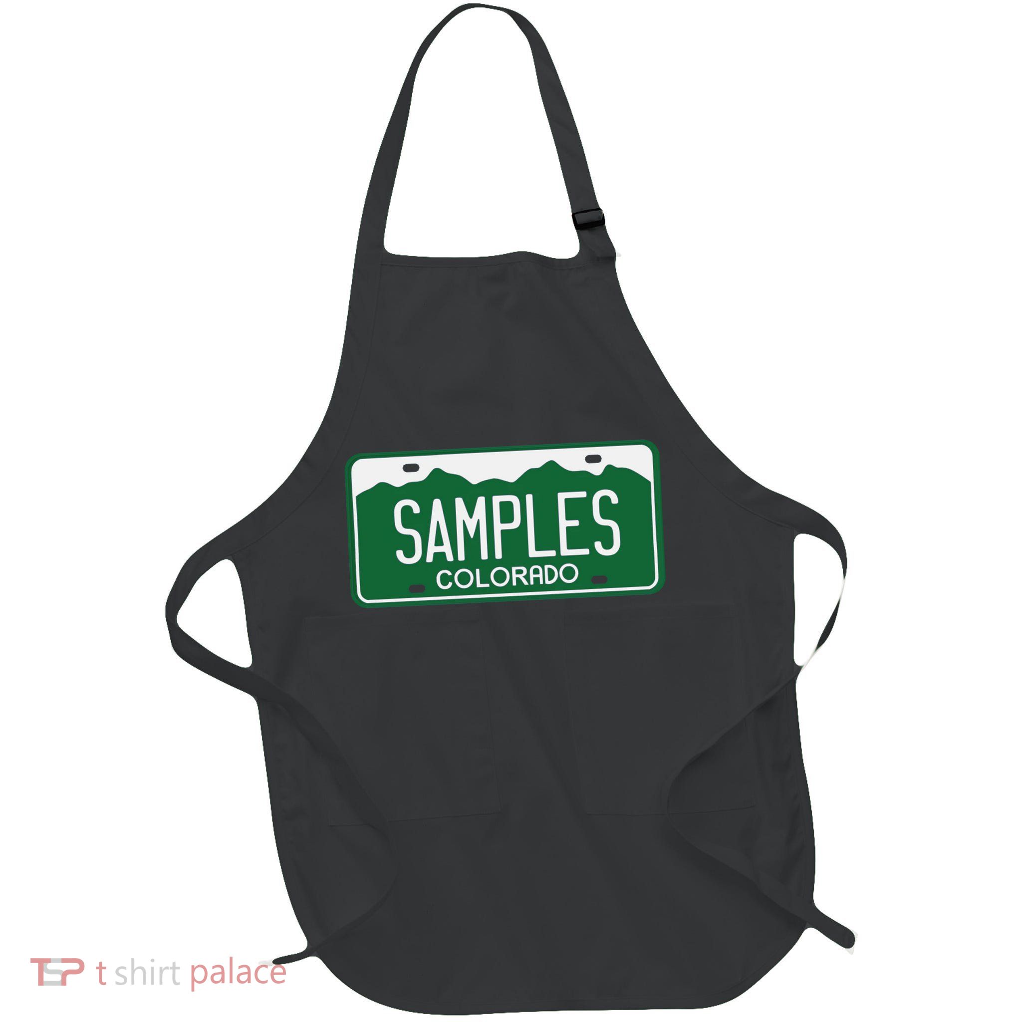 Samples Colorado License Plate Full-Length Apron With Pockets