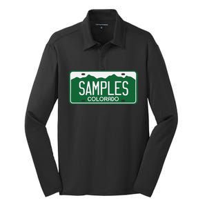 Samples Colorado License Plate Silk Touch Performance Long Sleeve Polo