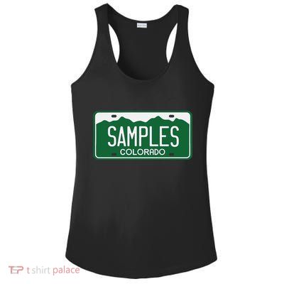 Samples Colorado License Plate Ladies PosiCharge Competitor Racerback Tank