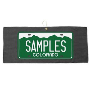 Samples Colorado License Plate Large Microfiber Waffle Golf Towel