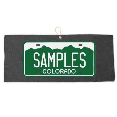 Samples Colorado License Plate Large Microfiber Waffle Golf Towel