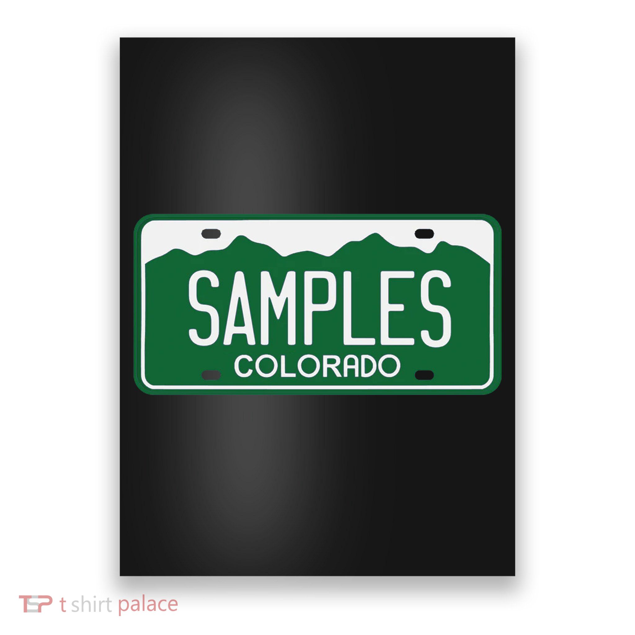 Samples Colorado License Plate Poster