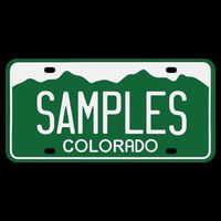 Samples Colorado License Plate Poster
