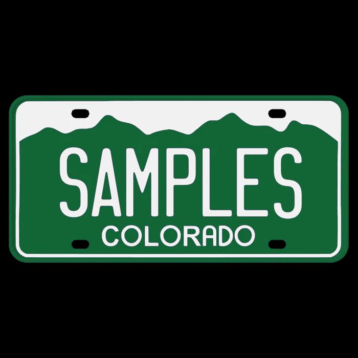 Samples Colorado License Plate Poster