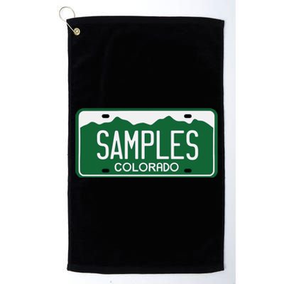 Samples Colorado License Plate Platinum Collection Golf Towel