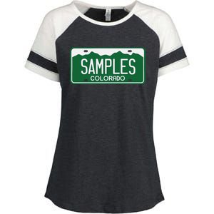 Samples Colorado License Plate Enza Ladies Jersey Colorblock Tee