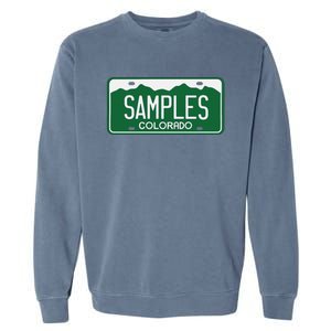 Samples Colorado License Plate Garment-Dyed Sweatshirt