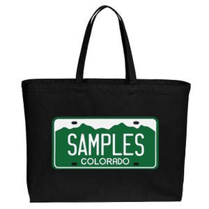 Samples Colorado License Plate Cotton Canvas Jumbo Tote