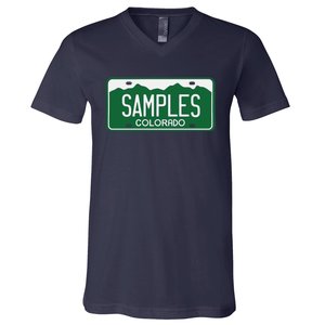 Samples Colorado License Plate V-Neck T-Shirt