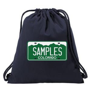 Samples Colorado License Plate Drawstring Bag