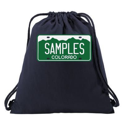 Samples Colorado License Plate Drawstring Bag