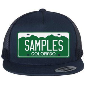 Samples Colorado License Plate Flat Bill Trucker Hat