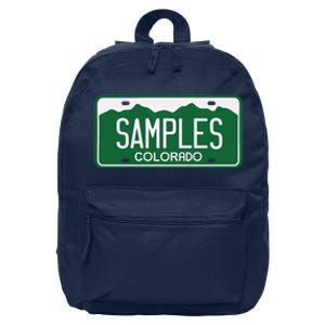 Samples Colorado License Plate 16 in Basic Backpack