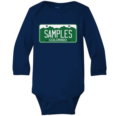 Samples Colorado License Plate Baby Long Sleeve Bodysuit