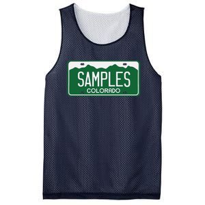 Samples Colorado License Plate Mesh Reversible Basketball Jersey Tank