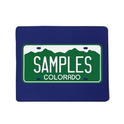 Samples Colorado License Plate Mousepad