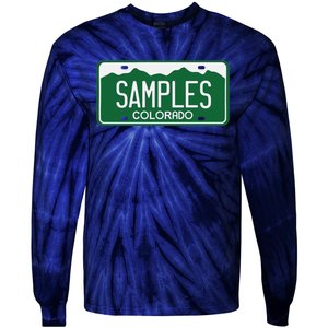 Samples Colorado License Plate Tie-Dye Long Sleeve Shirt