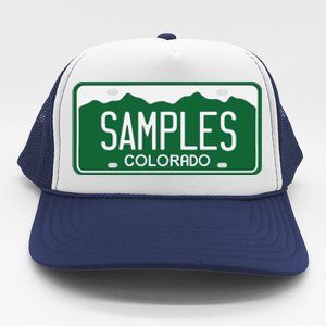 Samples Colorado License Plate Trucker Hat